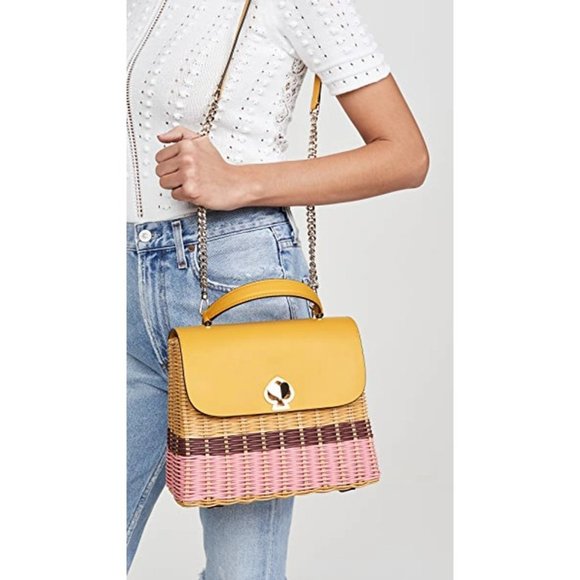 kate spade Bags Kate Spade New York Romy Wicker Medium Top Handle